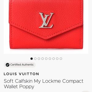 Louis Vuitton calfskin my lockme compact wallet
